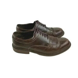 Cole Haan Shoe Lace Up Tie Brown Air Men's 9 D Leather Casual Comfort